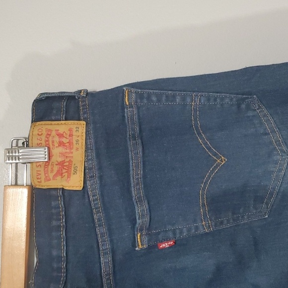 Levis jeans men's size 36x32 36 x 32 blue levi's 505 - Picture 11 of 16